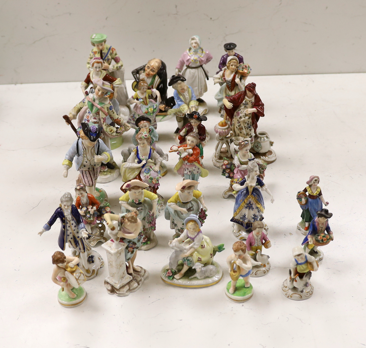 A group of 19th century and later continental figurines